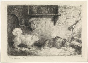 Deux chiens - Jan Karel Jacob de Jonge