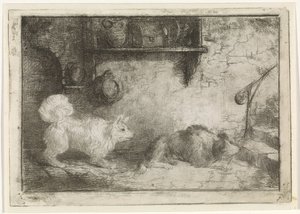 Deux chiens - Jan Karel Jacob de Jonge