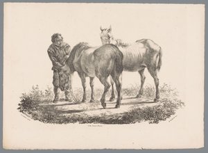 Homme et deux chevaux - Jan Kobell (III)