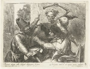 Joueurs de cartes querelleurs et la Mort - Jan Lievens