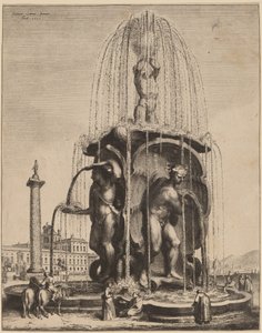 La Fontaine et la Colonne de Trajan à Rome