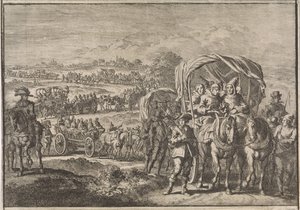 Moines du Brabant septentrional fuyant vers Anvers, 1637