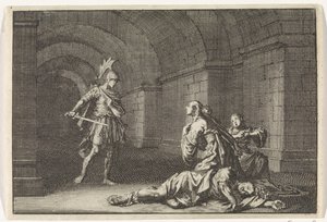 Caesonia et sa fille tuées par Lupus - Jan Luyken