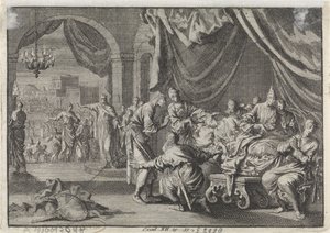 Mort des premiers-nés en Égypte, y compris le fils du pharaon - Jan Luyken