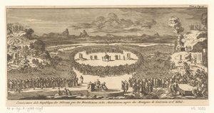 Les Israélites offrant des sacrifices sur les montagnes Ebal et Gerizim (Consécration de la République des Hébreux par les Bénédictions et les Malédictions, près des Montagnes de Guérizim et d