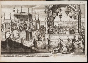 La grande bénédiction des eaux à Moscou (Russie) - Œuvre de Jan (Johannes) Luyken (1649-1712), gravure - Jan Luyken