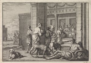 Lazare mendiant à la table du riche - Jan Luyken