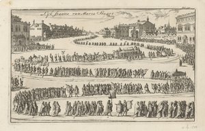 Cortège funèbre de la reine Marie II Stuart, 1695 - Jan Luyken