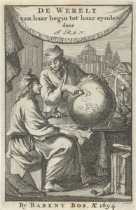 Deux hommes étudiant un globe - Jan Luyken