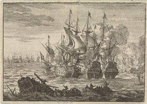 Bataille navale à Beachy Head, 1690 - Jan Luyken