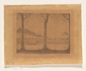 Arbres le long du canal près de Woudsterweg - Jan Mankes (signed by artist)