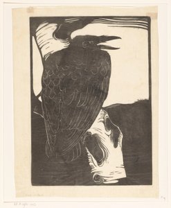 Corbeau sur un bouleau