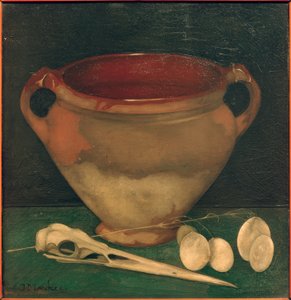 Pot en faïence avec bec de héron