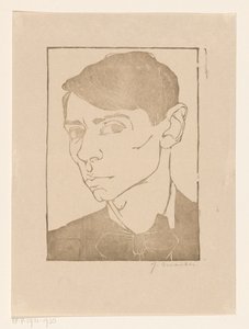 Autoportrait avec nœud papillon - Jan Mankes