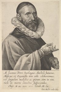 Portrait de Jan Pietersz Sweelinck, organiste et musicien à Amsterdam, 1624 - Jan Muller