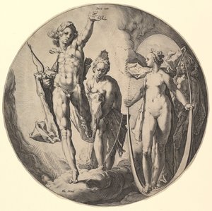 Le quatrième jour meurt IV, de la série La création du monde, vers 1596 - Jan Muller