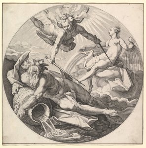 Le Deuxième Jour Dies II, de la série La Création du Monde, vers 1594 - Jan Muller
