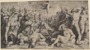 La Fortune distribuant ses dons - Jan Muller, after Cornelis Cornelisz van Haarlem