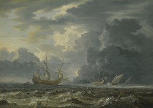 Naviguer en mer agitée - Jan Peeters the Elder
