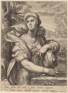 La Samaritaine au puits - Jan Pietersz Saenredam, after Hendrik Goltzius