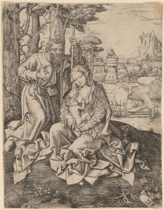 La Sainte Famille dans un paysage