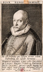 Portrait du compositeur Orlando di Lasso 1532-1594, 1593 - Jan Sadeler