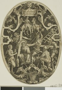Portage de la croix, extrait de La Passion du Christ - Jan Sadeler I