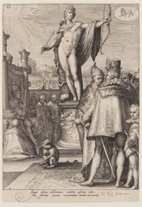 Apollon présidant les arts du gouvernement, extrait de Sept dieux planétaires - Jan Saenredam