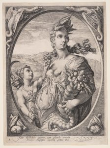 Cérès, tiré de Trois dieux ou déesses païens - Jan Saenredam
