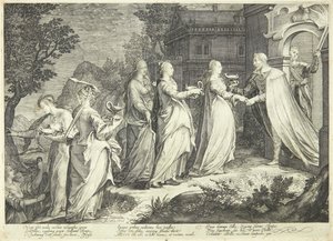 Les vierges sages reçues par le Seigneur - Jan Saenredam