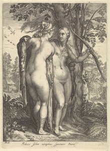 Diane et une nymphe devant un arbre (Diana en haar nimfen)