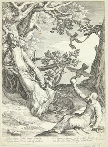 Élie nourri par les corbeaux dans le désert