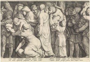 Frise avec la punition de Niobé (plaque 7) - Jan Saenredam