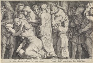 Frise avec la punition de Niobé (plaque 7) - Jan Saenredam