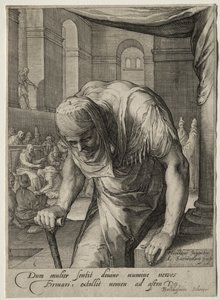 Héroïnes du Nouveau Testament : La femme infirme guérie par le Christ - Jan Saenredam