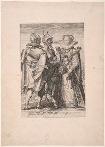 Le mariage pour la richesse, extrait de Trois types de mariages - Jan Saenredam