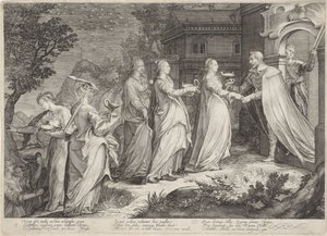 Réception des vierges sages par l