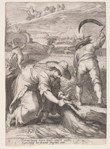 Été (Paysans récoltant le blé), extrait des Quatre Saisons - Jan Saenredam