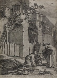 Le Prophète Élie arrivant à la maison de la veuve de Sarepta, 1604 - Jan Saenredam
