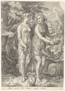 Deux nymphes de Diane près d