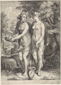 Deux nymphes de Diane près d