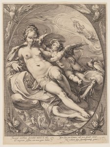 Vénus et Cupidon, extrait de Trois déesses assises dans les nuages