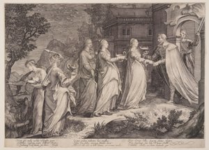 Vierges sages reçues par Notre Seigneur, de la parabole des vierges sages et des vierges folles - Jan Saenredam