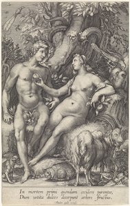 La chute avec le serpent femelle - Jan Saenredam