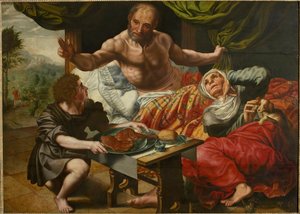 Isaac bénissant Jacob, milieu du 16e siècle