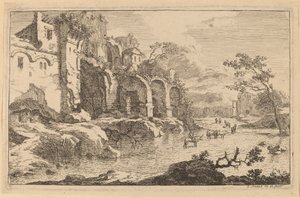 Bâtiment en ruines au bord d