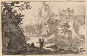 Ruines sur une colline - Jan Smees
