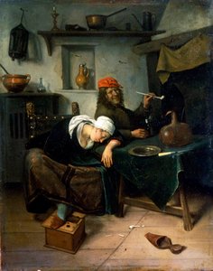 Les oisifs, vers 1660 - Jan Steen