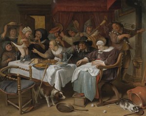 Douzième nuit : le roi boit - Jan Steen