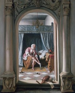 Femme aux toilettes - Jan Steen